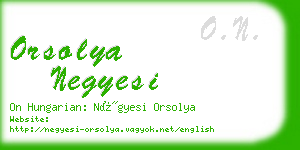 orsolya negyesi business card